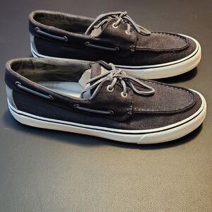 Sperry Men's Dark Gray Canvas Boat Shoes